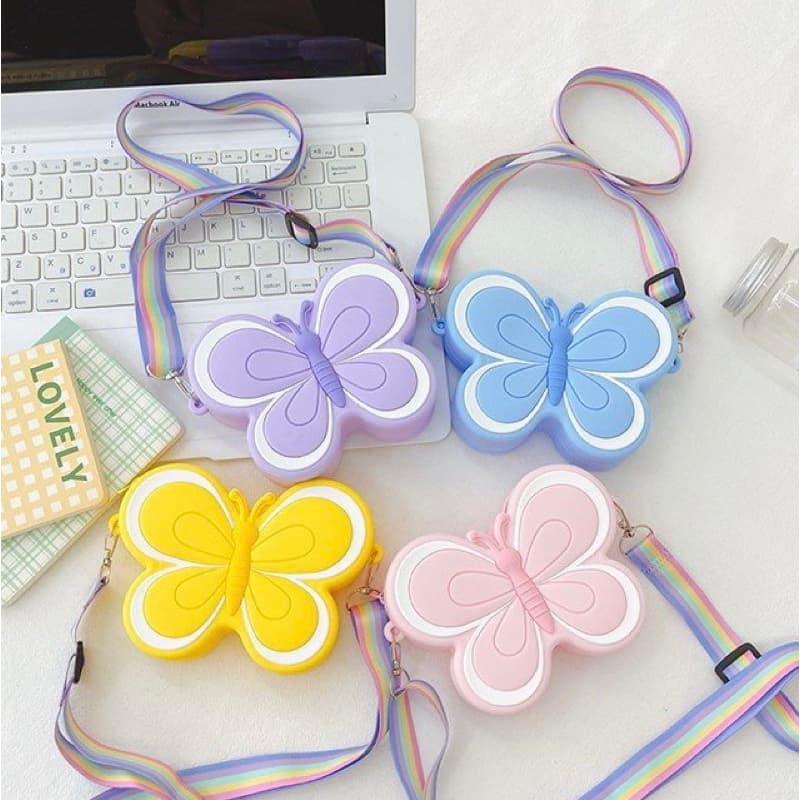 Bolsa De Silicone Infantil Criança Borboleta