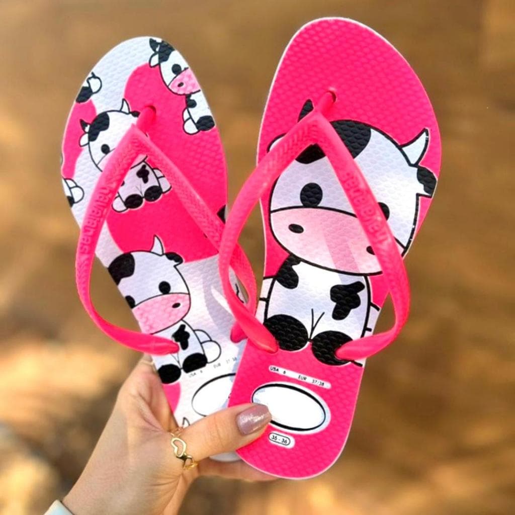 Promoção Chinelo Feminino Slim Leveza Tropical Verão Estampado