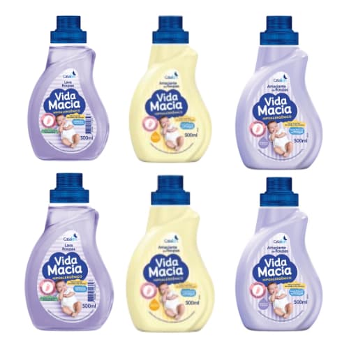 Sabão Liquido Vida Macia 2 + 4 Amaciantes Bebê (PROMOÇÃO)