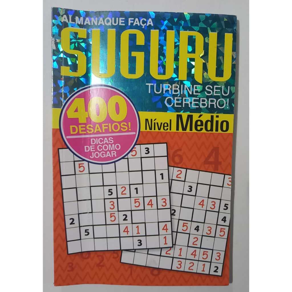 ALAMANAQUE SUGURU 100 Páginas Jogos Passatempos SUGURU NOVIDADE SUDOKU