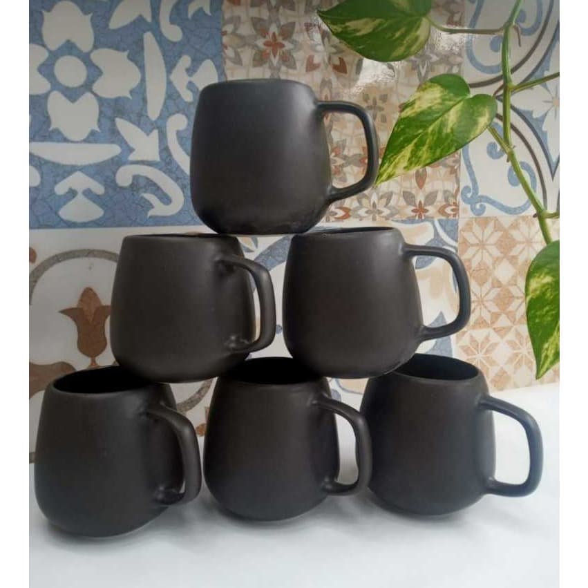 Jogo 6 Xicara Caneca Bojuda 150ml Organica Porcelana Cafezinho Lembrancinha Padrinhos