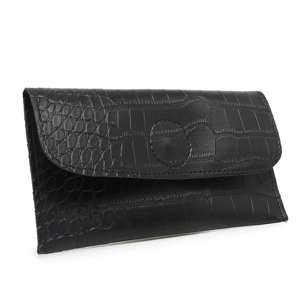 Carteira feminina de mão corino básica croco