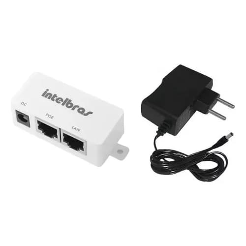 Injetor Poe Intelbras + Fonte 12v 1.5 Bivolt