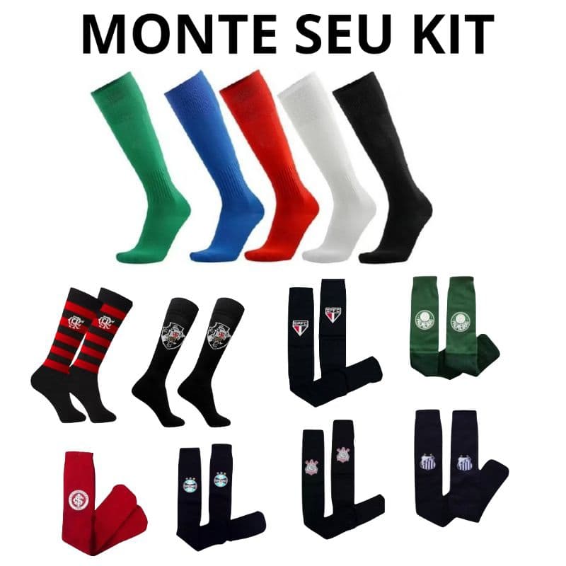Kit  Meião infantil e Juvenil de futebol 28 ao 36