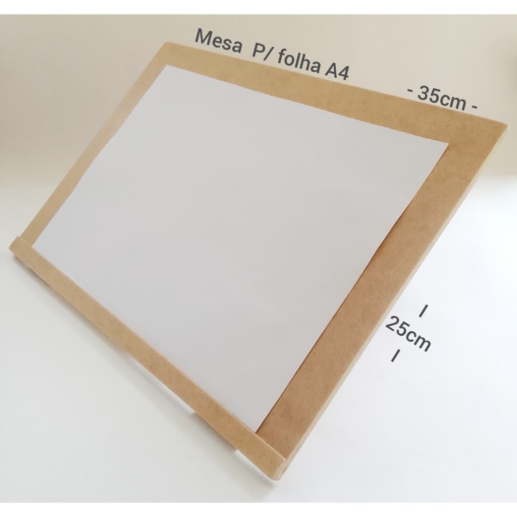 Mesa para Desenho Prancheta Portátil Para Folha A4 em Madeira Mdf c/2 Inclinações