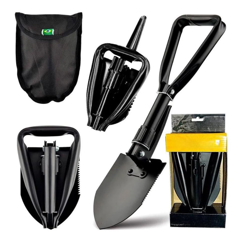 Pá Portátil Dobrável De Emergência Multi-função Acampamento Camping P/Emergência Acampamento Camping