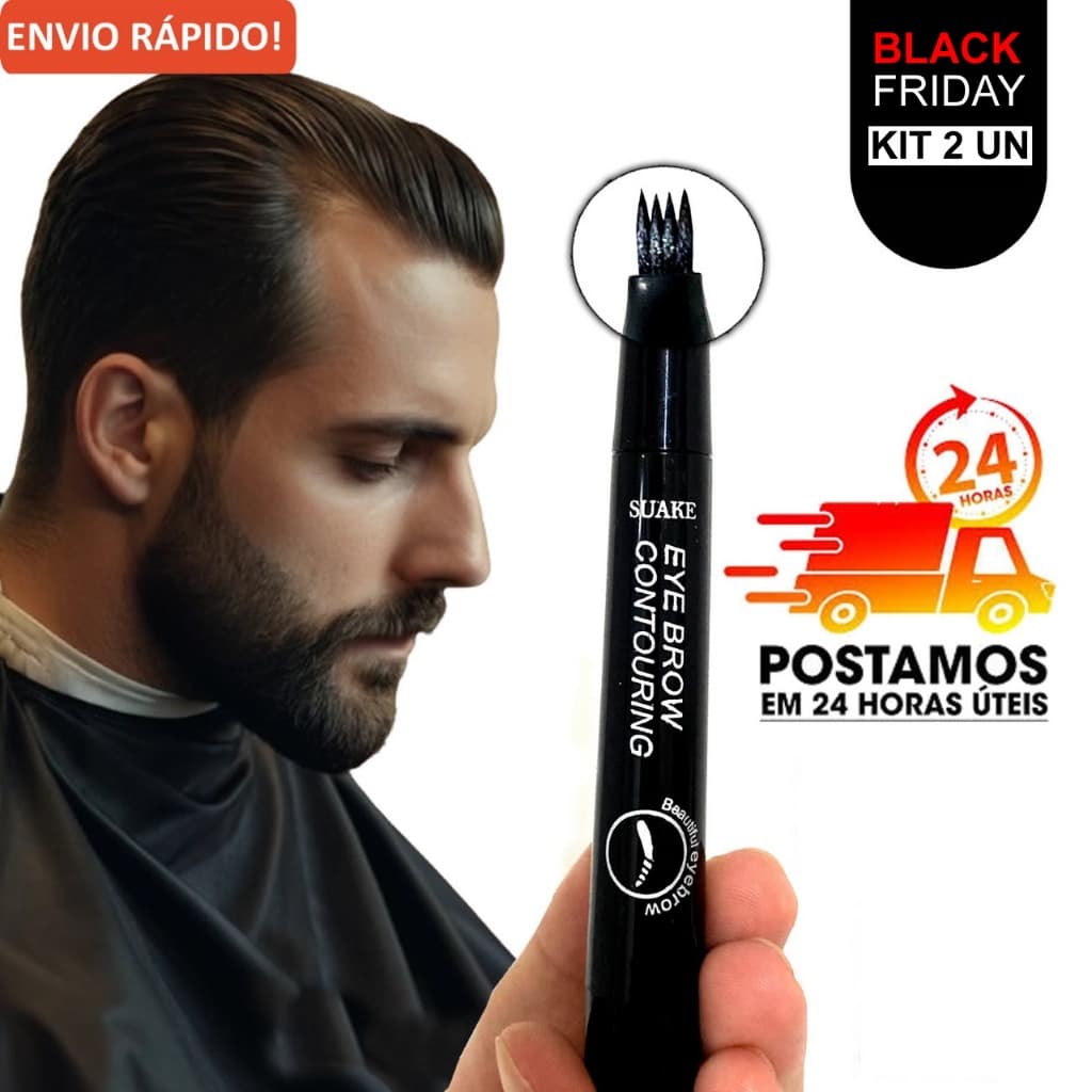 Caneta de Barba e sobrancelha A Prova D'agua e Suor 24horas Beleza Masculina