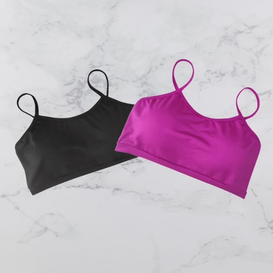 Kit 2 Top Fitness Academia De Alcinha Forrado Com Bojo Removível