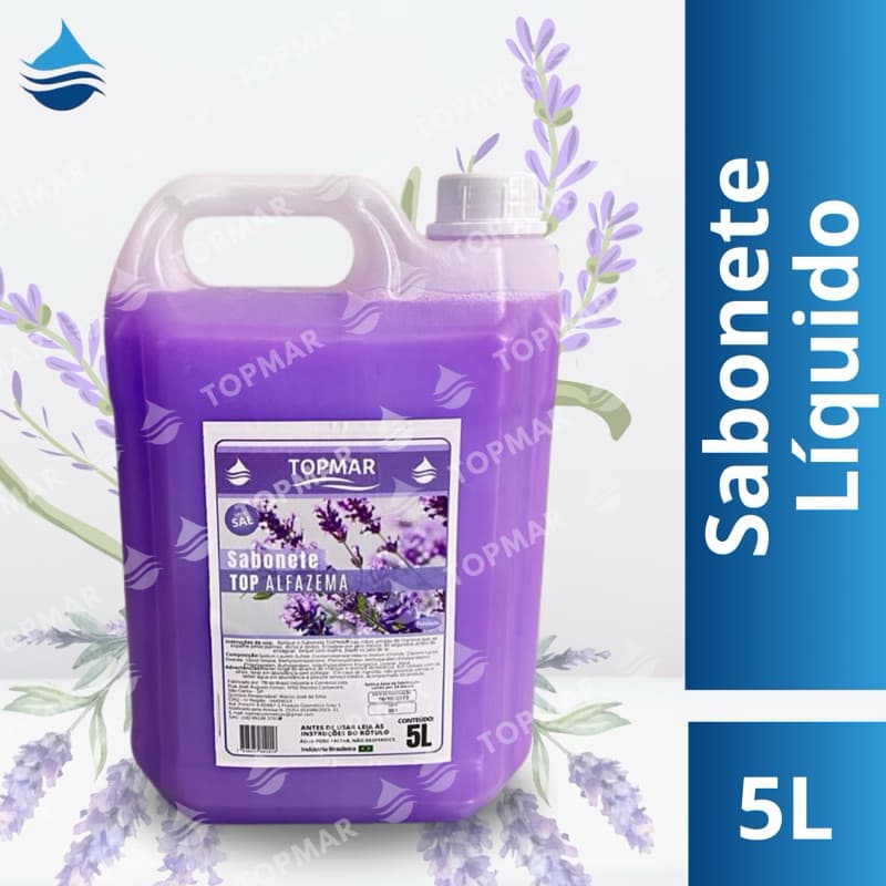 Sabonete Líquido Perolizado Alfazema TOPMAR 5 litros