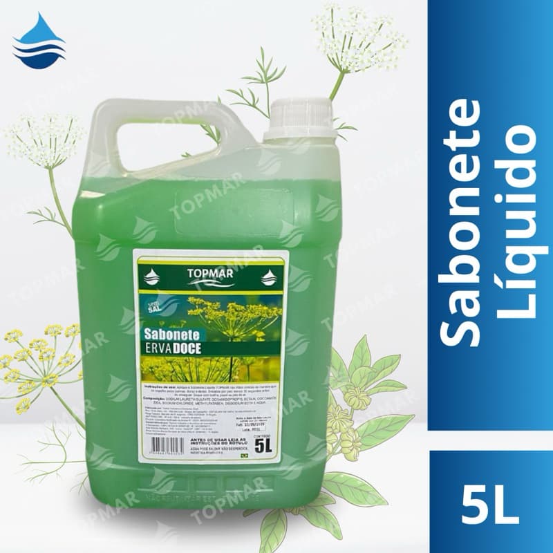 Sabonete líquido perolizado TOPMAR Erva Doce 5 litros