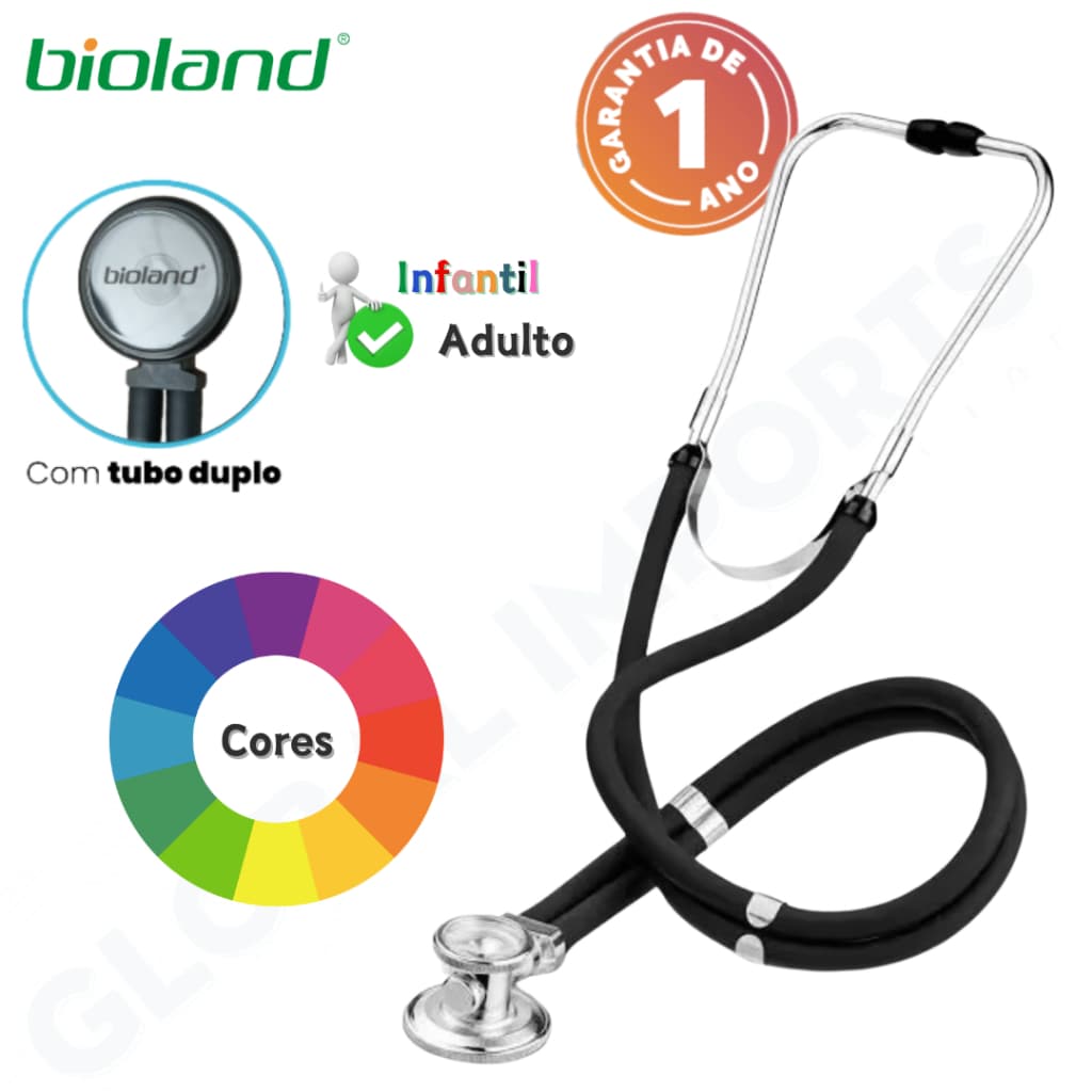 Estetoscópio Profissional Rapapport Premium Duplo Original Bioland Adulto Infantil
