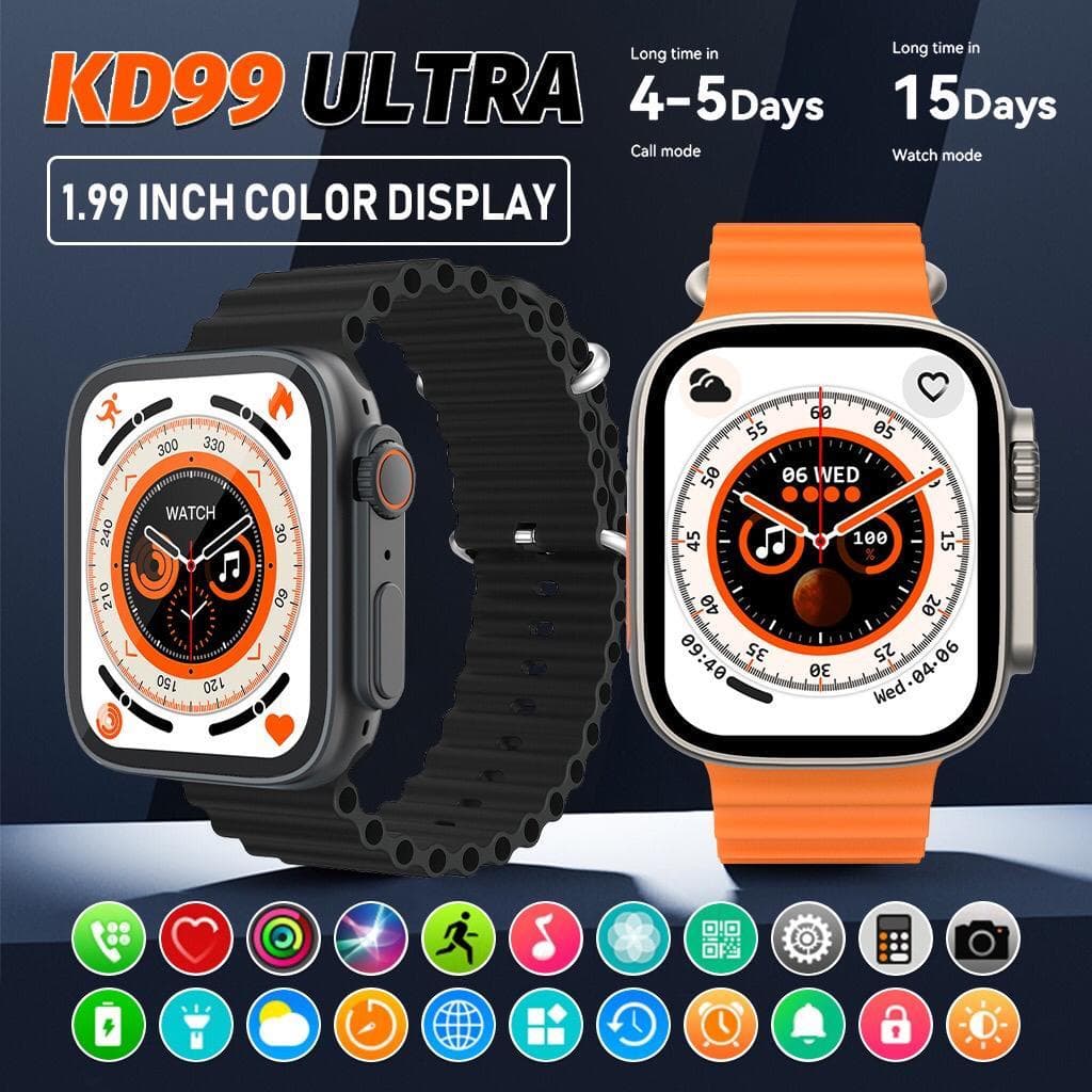 SmartWatch Ultra 2023 Serie 8 Relogio inteligente IWO Lançamento com 1 Pulseira ondulada 49mm