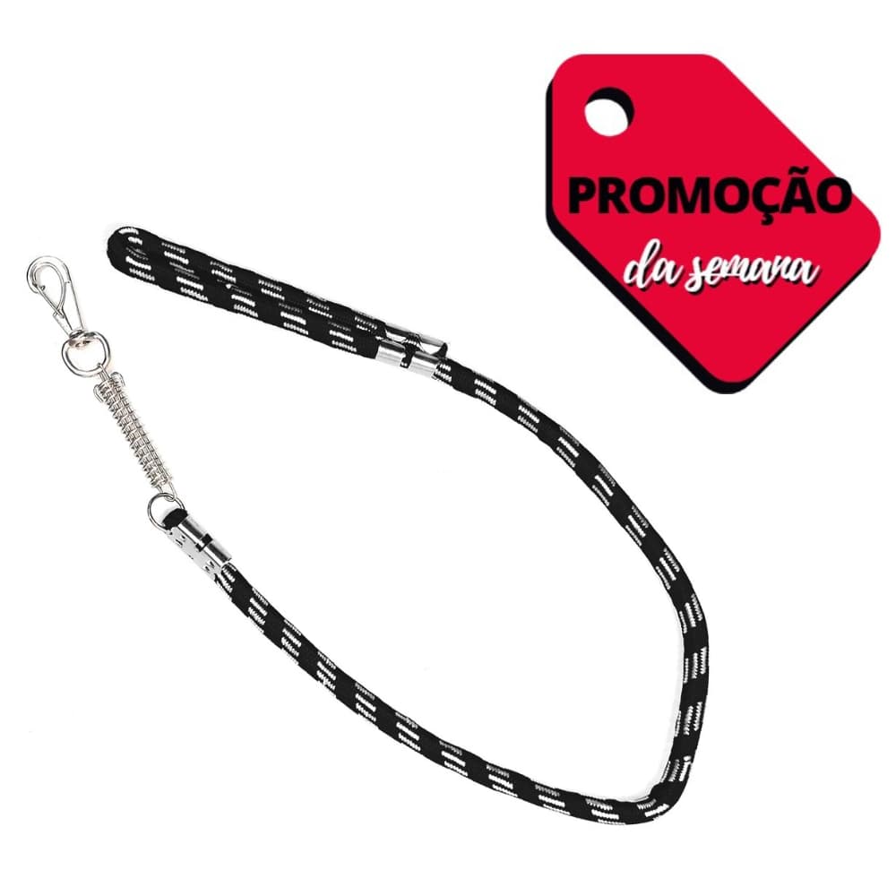 Guia Coleira 16mm x 1mt Roliça com Amortecedor Reforçada e Resistente