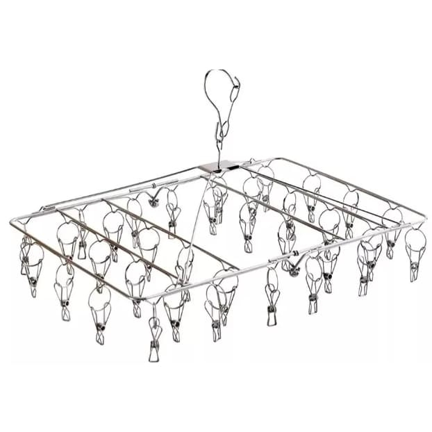 Varal De  Inox 28/40 Clips  Prendedores Pratico E Retrátil Cabide Para Roupas Intimas Para Pequenas