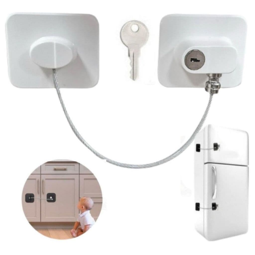 Trava De Segurança Com Chave Para Portas Geladeira Armários