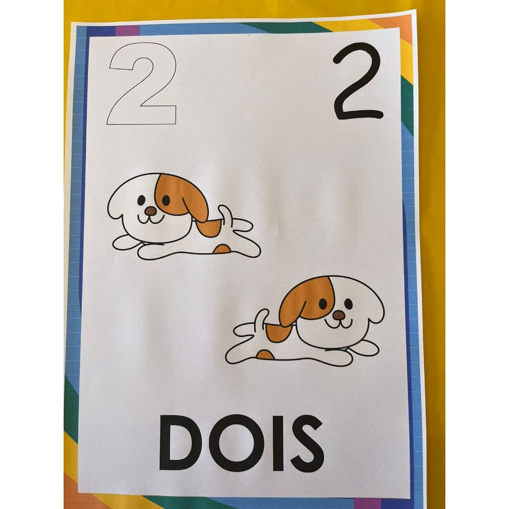 Ficha de números para crianças (1 a 20)