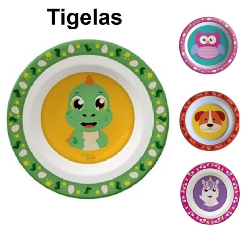 Tigela Bowl Papinha Prato Fundo Infantil Bebê