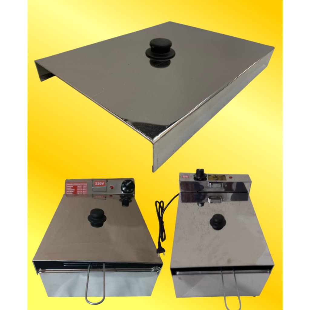 Tampa de Proteção para Fritadeira Elétrica Industrial 5 ou 7 L Aço Inoxidável