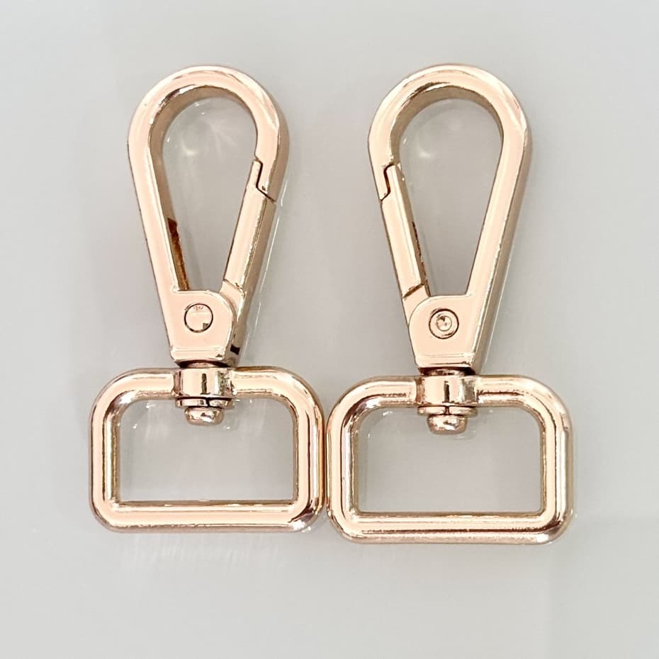 Mosquetão Fecho Com Gancho Trava Reforçado Para Alça Chic ou Nylon 2.5 x 5.0 CM - PAR