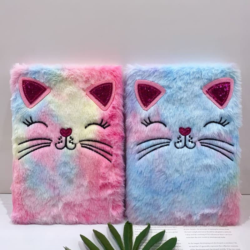 Caderno Pelúcia Modelos Colorido GATINHO