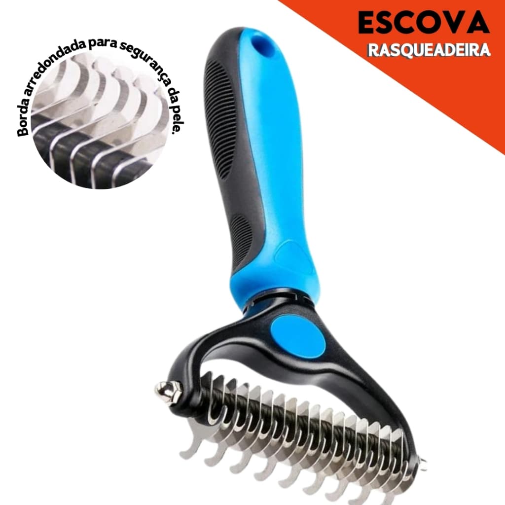 Rasqueadeira Removedor De  Pelos Mortos - Pet, Animais, Gato - NL