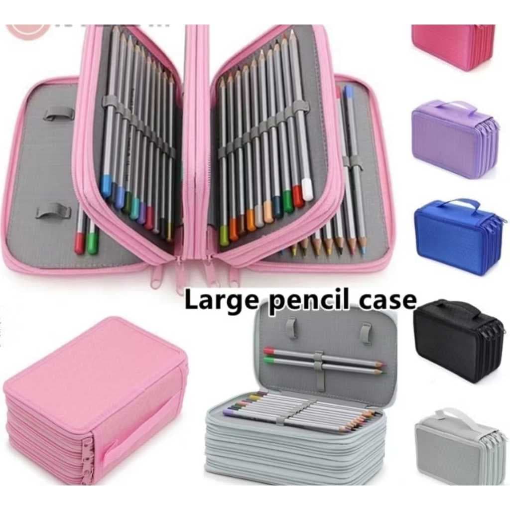 HYQ1974 /HYQ2008 Estojo Box/Estojo Escolar/Estojo com divisórias/Grande capacidade Com 4 Níveis E Zíper 72 canet