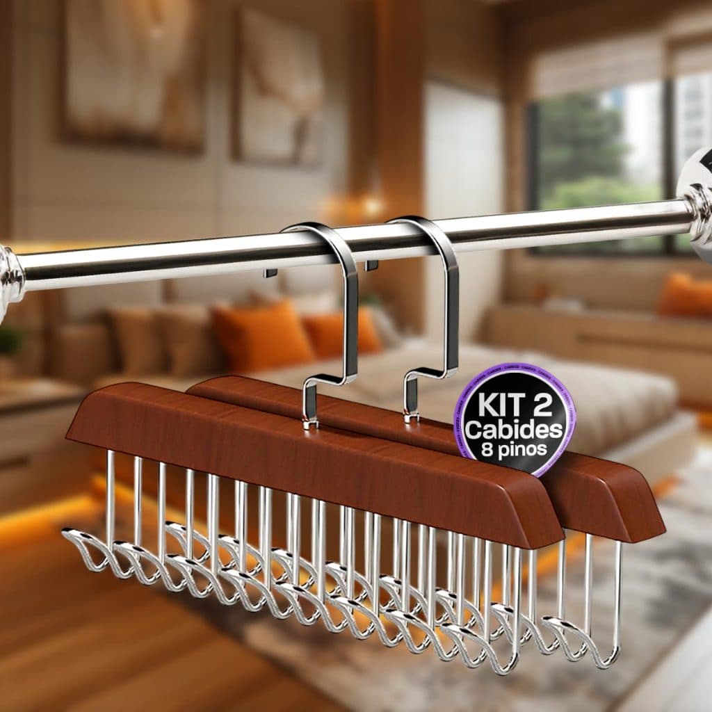 Kit 2 Cabide de Madeira Em Formato de U Multi-uso Para Gravatas Gravatas Cachecóis Sutiãs Colares Organizador em Geral