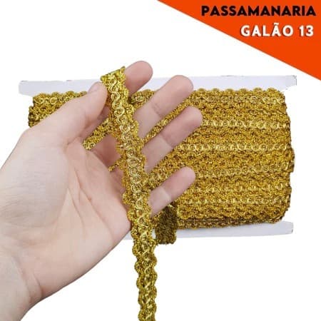 Fita Passamanaria Galao-13 - Tam: 15mm - Rolo C/20 Mts