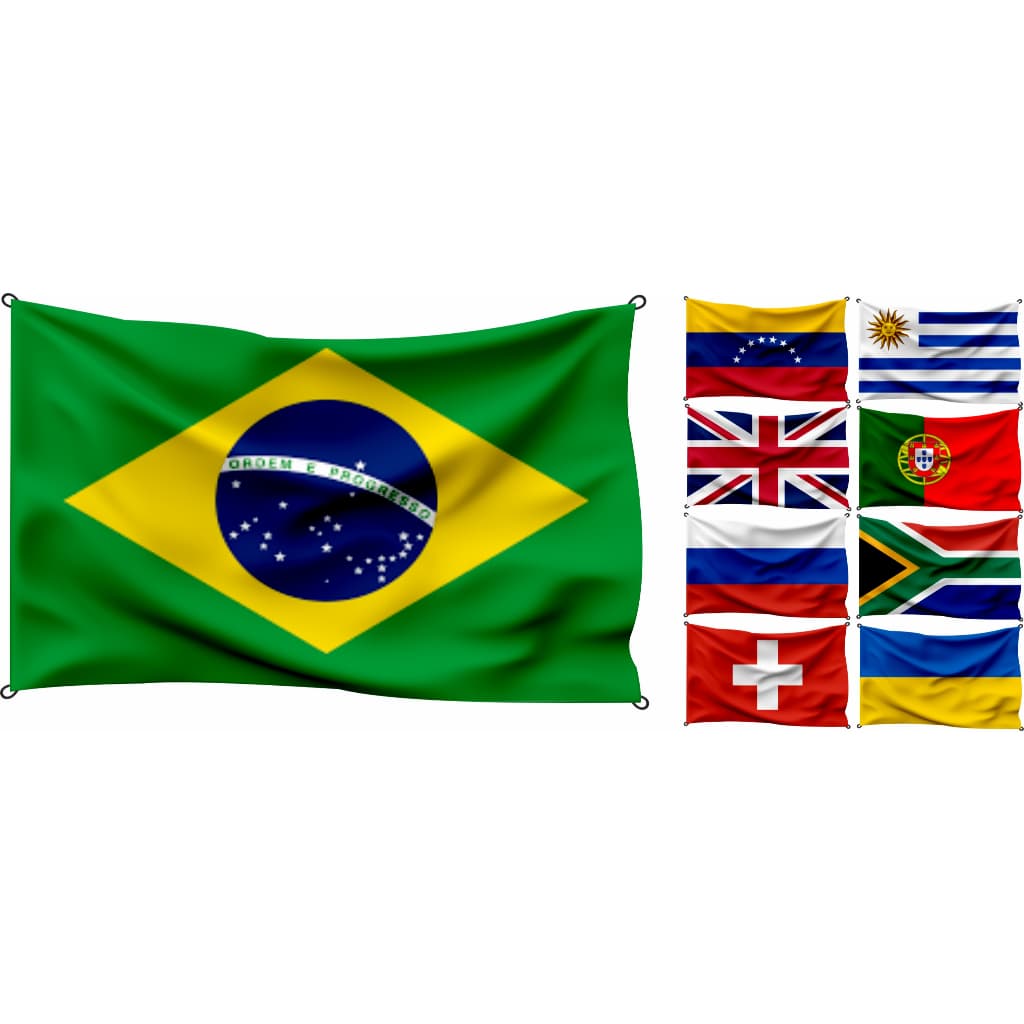 Bandeira Decorativa Países do Mundo 30 Países