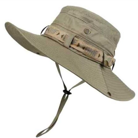 Chapéu de aba larga para homens, proteção UV, chapéu de pescador