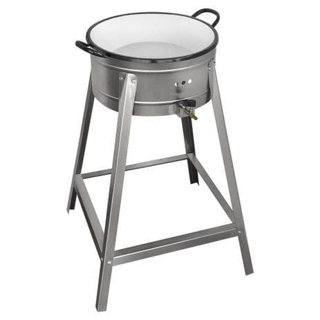 Fritador Pasteleiro Fogão Inox Fritadeira Profissional Alta Pressão Com Tacho Nº 20 Kit Gás Incluso Batata Pastel