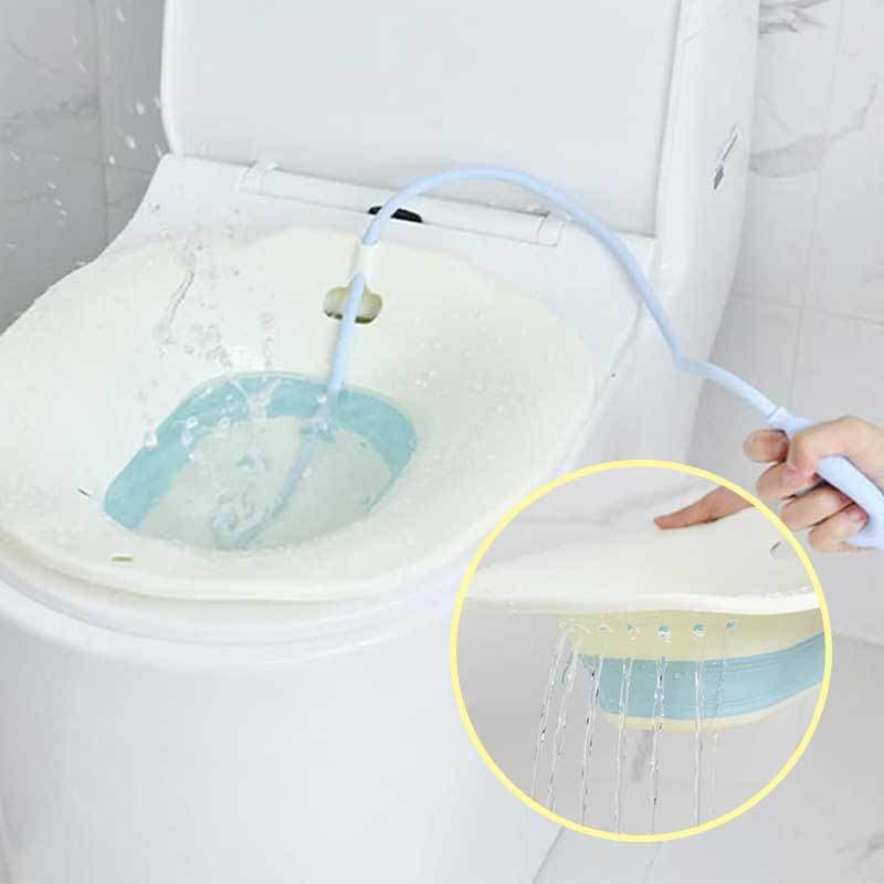 Bacia para Banho de Assento Dobrável - Higiene Íntima Feminina e Cuidados Perineais