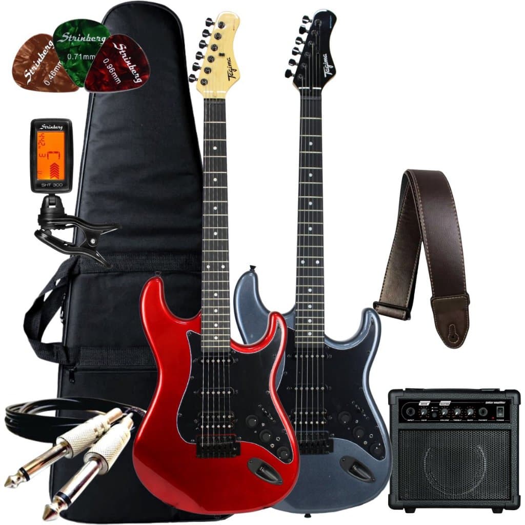 Kit Guitarra Tagima Strato Sixmart 2S 1H Com Efeitos + Amplificador e Acessórios