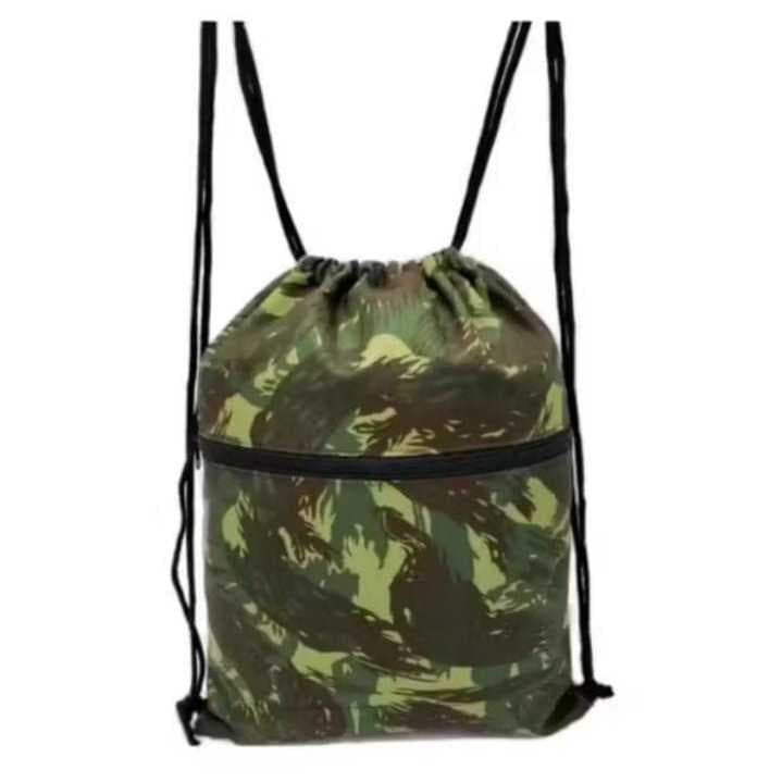 MOCHILA SACO COM ZIPER PARA ACADEMIA CONFORTÁVEL REFORÇADA CAMUFLADA