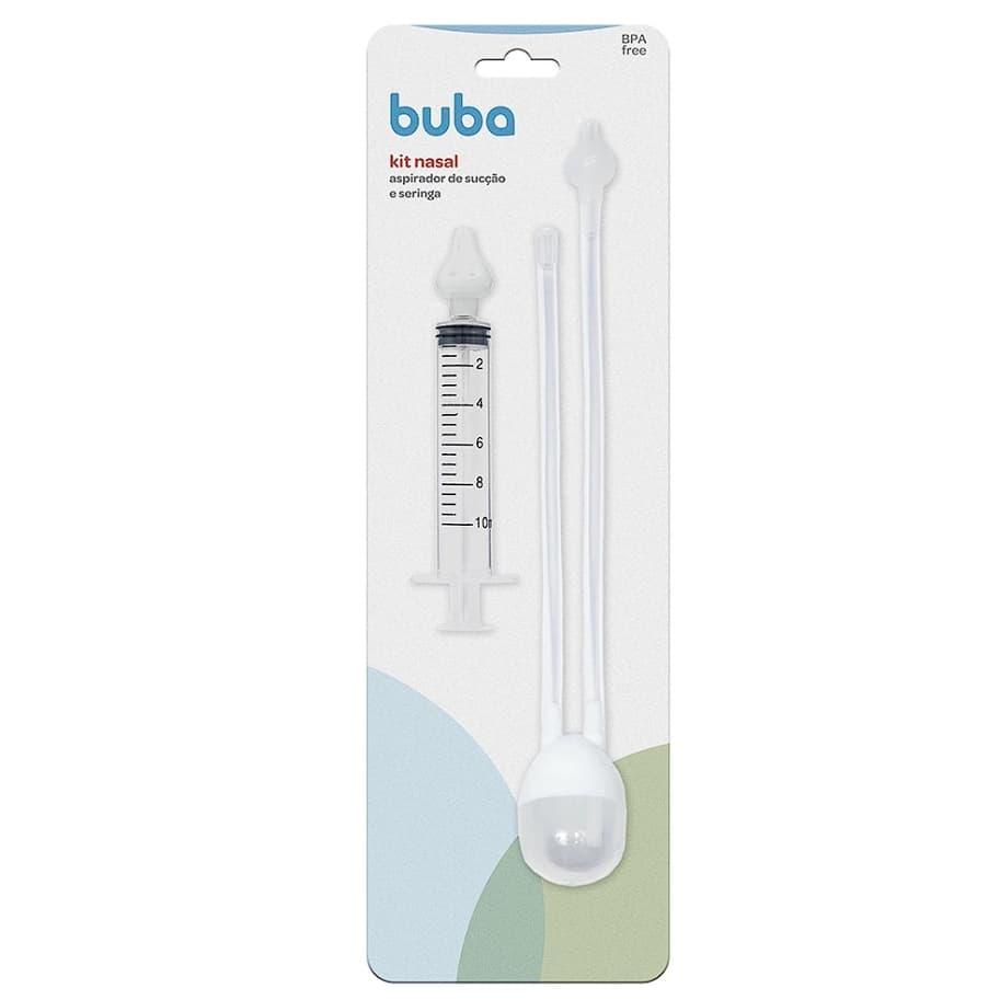 Aspirador Nasal de Sucção + Seringa com Ponta em Silicone Buba