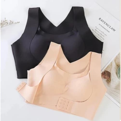 Sutiã Correção Postural Sem Costura Com Bojo Corretor de Postura Levanta Seios Abertura Frontal/Push-Up