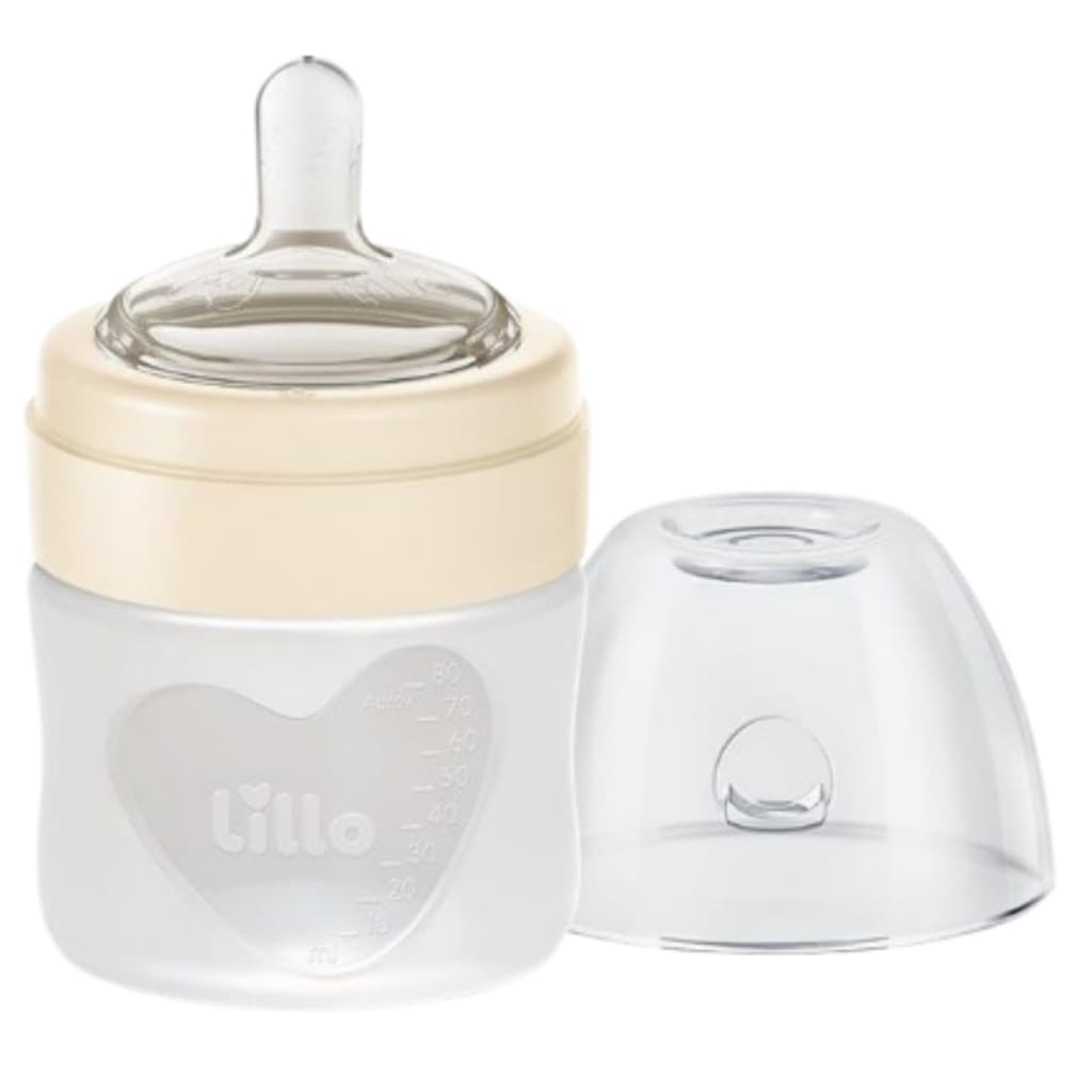 Mamadeira Recem Nascido Evolution Lillo Bico Redondo Newborn 80mL Fluxo Lento Antivazamento 0-3 m