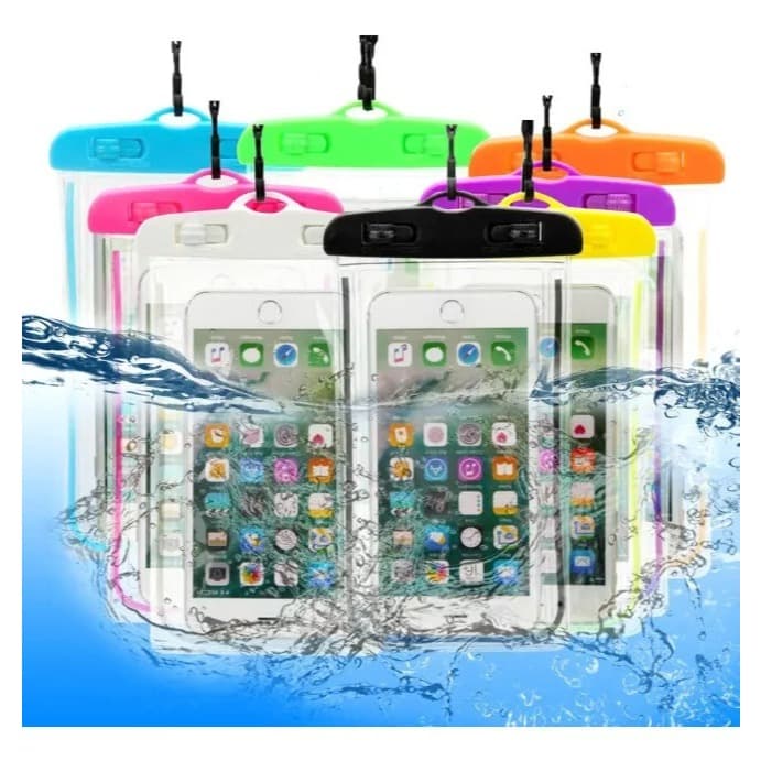 Kit 4 Capa Bolsa Prova Dágua Impermeável Celular Transparente Universal