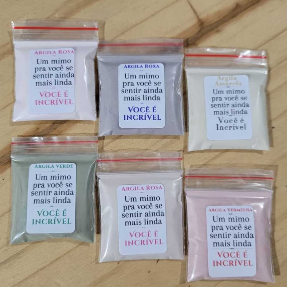 10 | 15 | 20 | 30 Mini Argilas COM ou SEM Etiqueta - Clean Natural - Limpeza de pele - Mimo para clientes - Lembrancinha