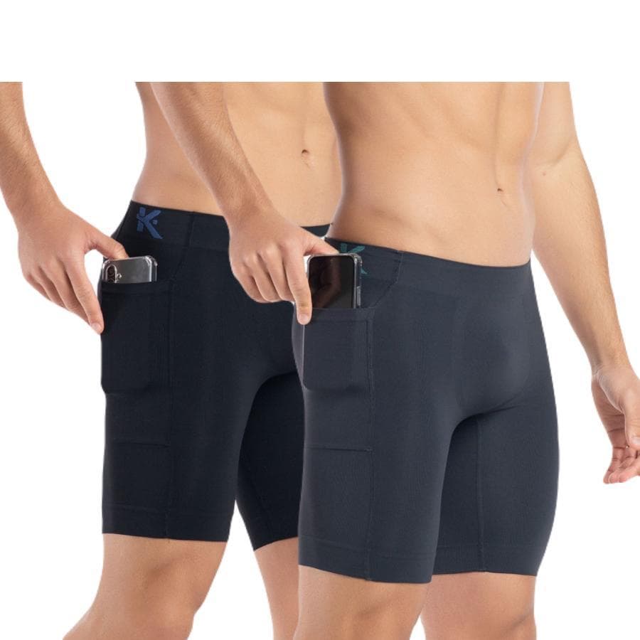 Kit 2 Bermuda Térmica Com Bolso Masculina Corrida Academia Treino Anti Assadura Sem Costura Keeper