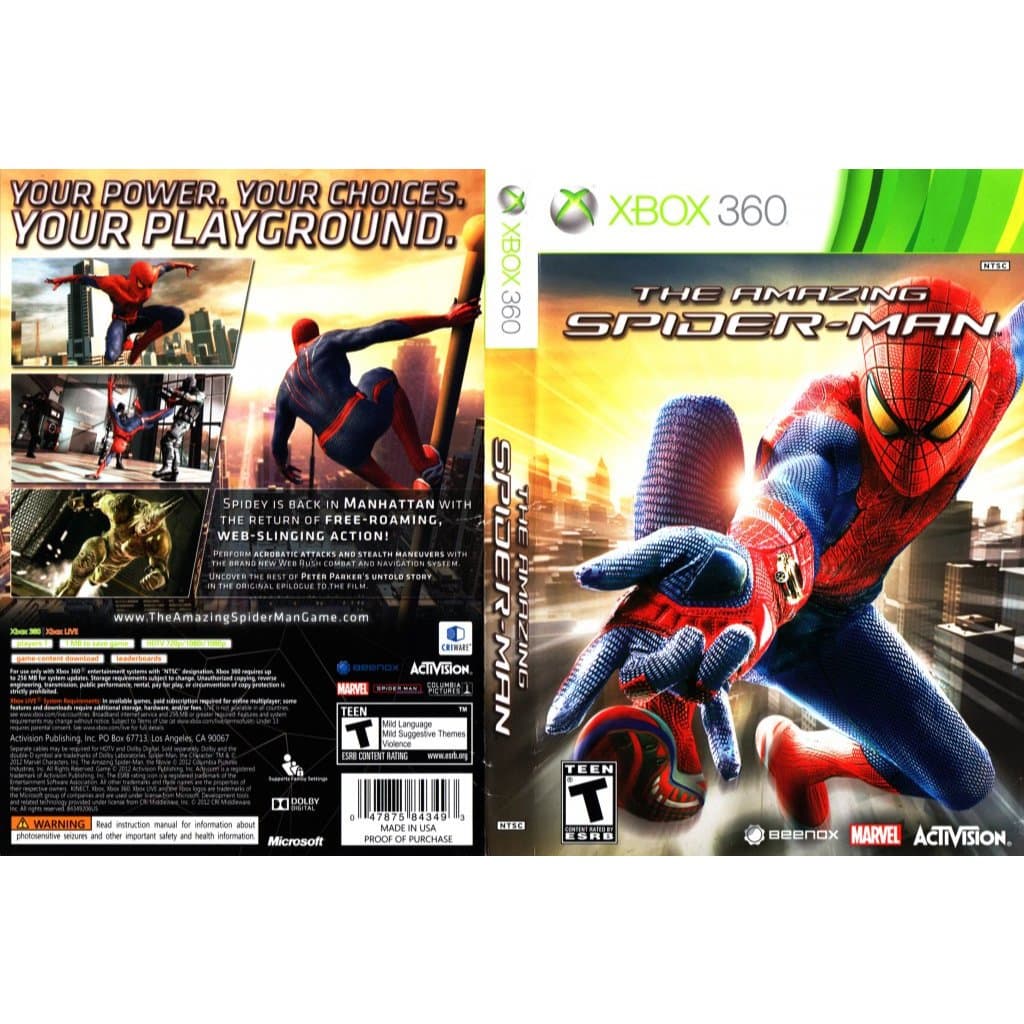 The Amazing Spider Man para Xbox 360Lt com capa