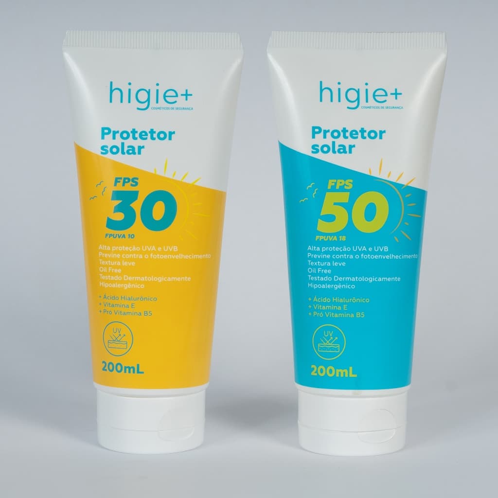 Protetor Solar Toque Seco Oil Free FPS 30 50  200ML Hipoalergênico - Dermatologicamente Testado