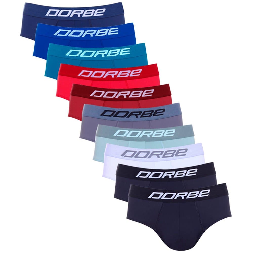 Kit 10 Cuecas Slip Microfibra Dorbe Original Masculina Classica Tradicional Clássica Cavada Macia