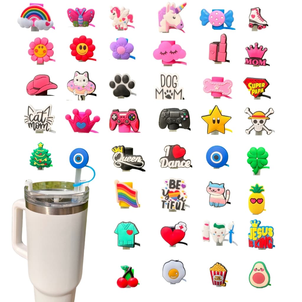 Tampa Protetora de Silicone para Canudo 8mm a 10mm – Compatível com Copo Térmico 40oz / 30oz