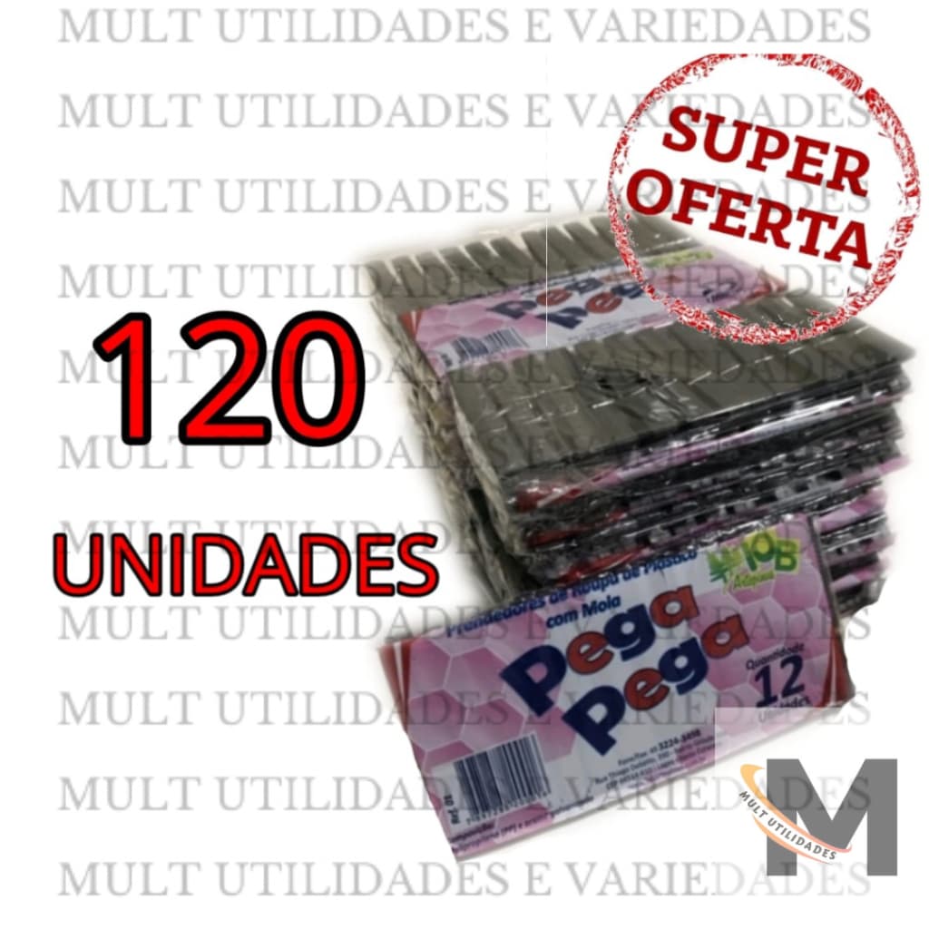 KIT 120 prendedor preto  pregador plástico de roupa super resistente PROMOÇAO