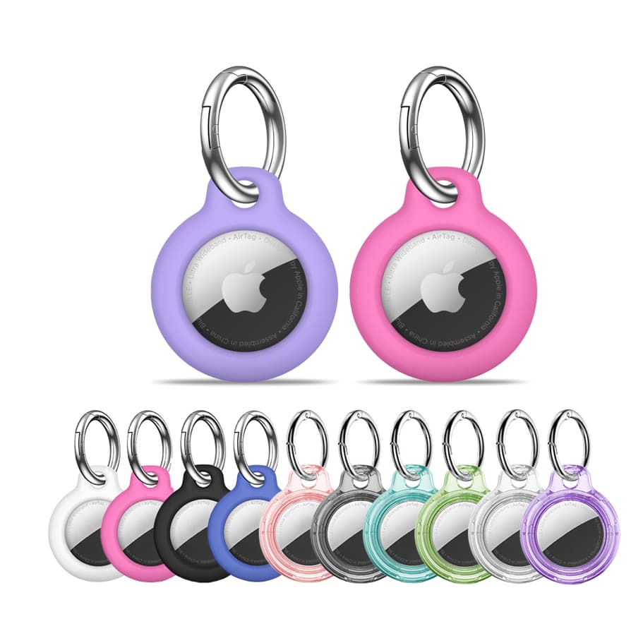 Capa para AirTag com chaveiro, chaveiro anti-arranhões, acessórios para rastreador de alta qualidade