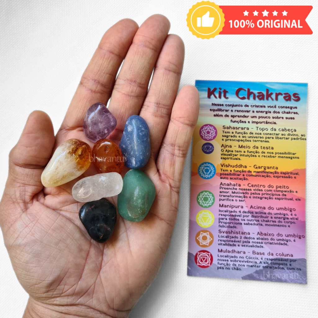 7 Chakras Cristais Naturais Pedra Natural Verdadeira