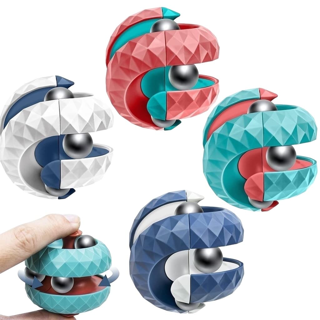 Brinquedo Sensorial Fidget Cubo Anti Estresse Bead Orbit Stress Quebra Cabeça Bola Cubo Magico Autismo TDAH Autista