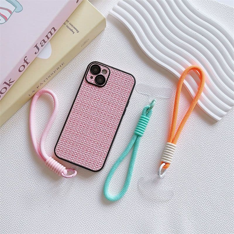 Cordão Correias Curta Nylon Combinação Cores pra Capinha Celular Chaveiro Anti-Queda Alta Qualidade
