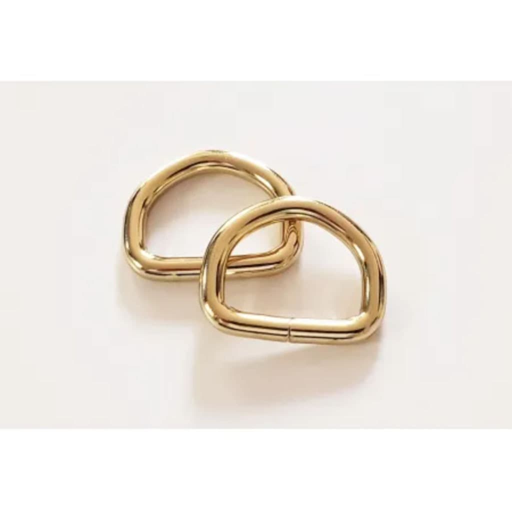 Kit 10 Fivela Argola Meia Lua de Metal Dourada para Bolsas Chaveiros Artesanato Promoção